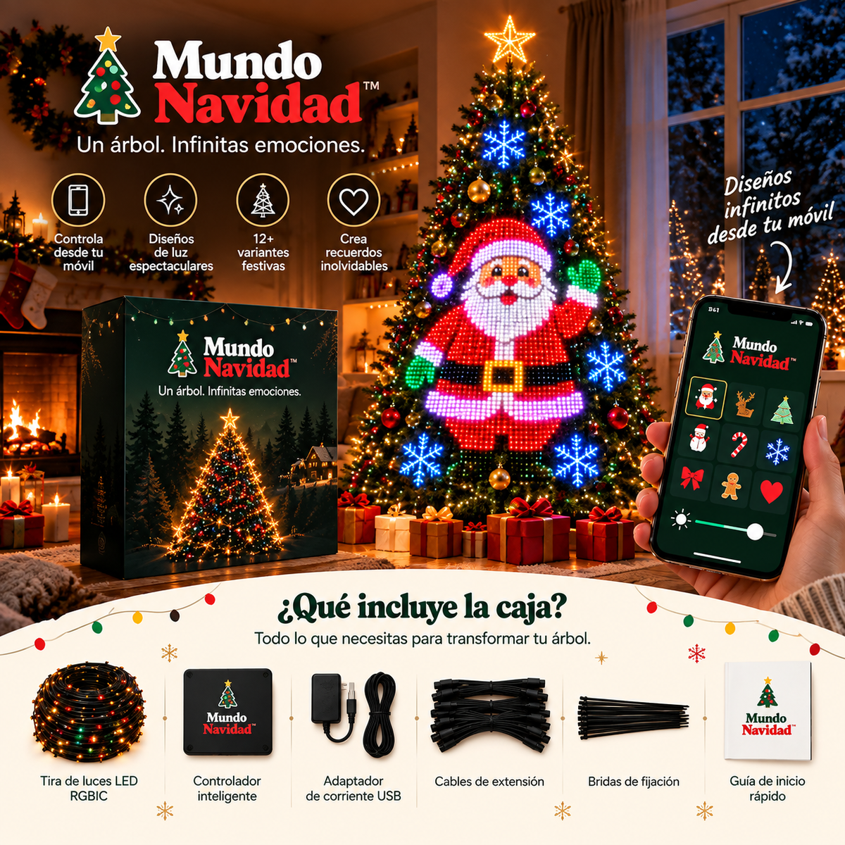 Luces Inteligentes para Árbol de Navidad – Mundo Navidad™